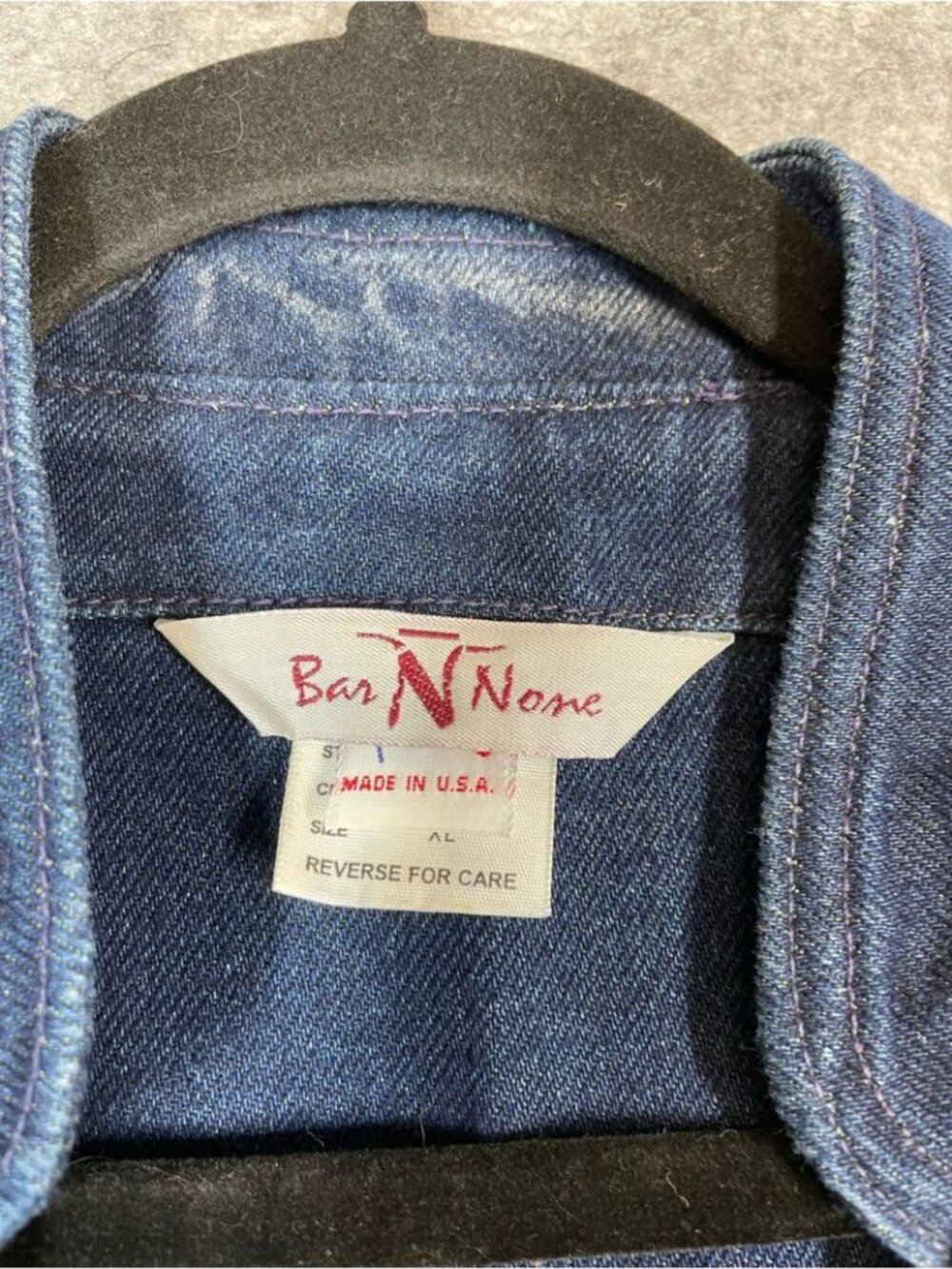 Vintage Bar None Denim Vest Blue Green XL Western Festival Rodeo Boho Chic USA - Picture 3 of 12